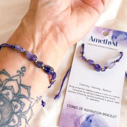 Amethyst crystal bracelet