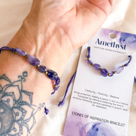 Amethyst crystal bracelet