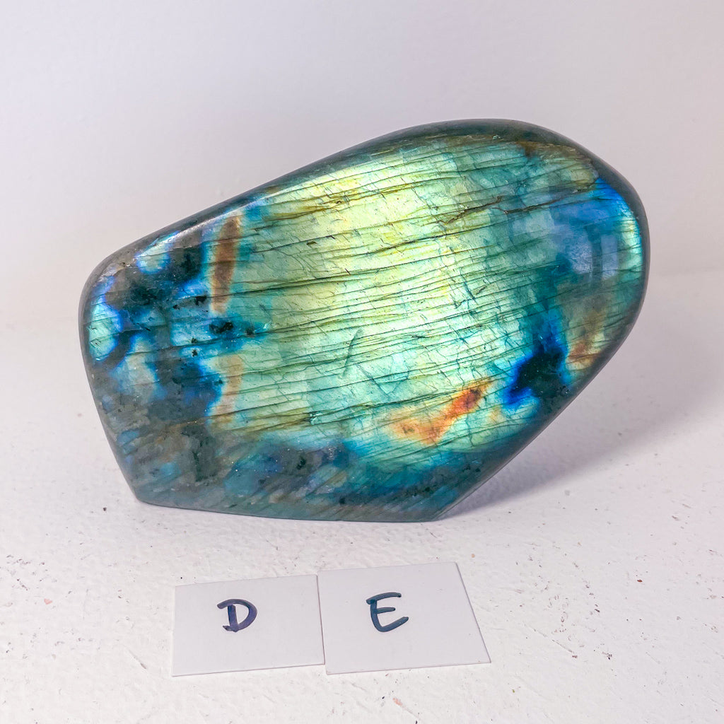 Labradorite crystal high quality flash carved freeform statue