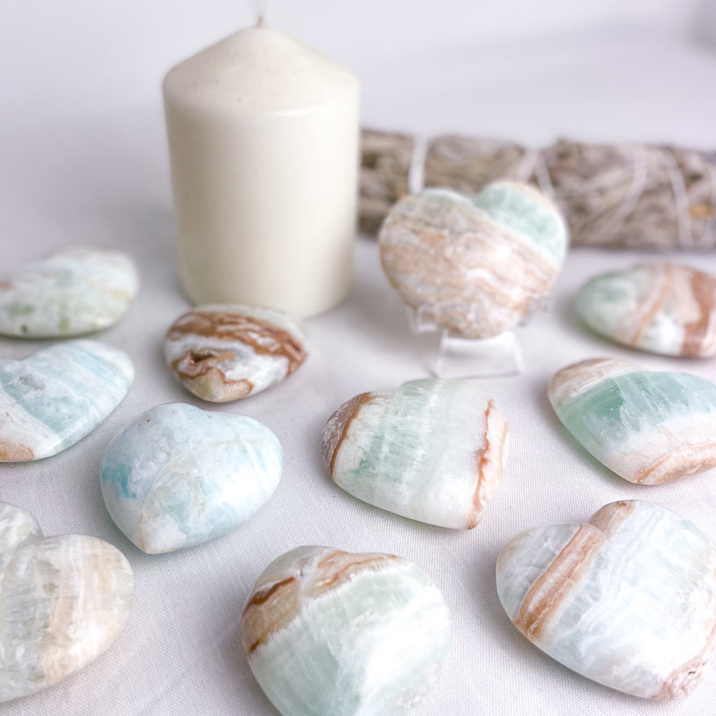Caribbean calcite crystal heart