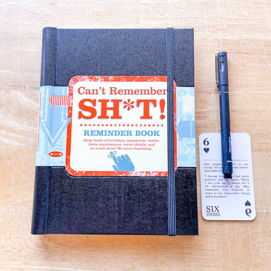 Can't remember shit faux leather journal