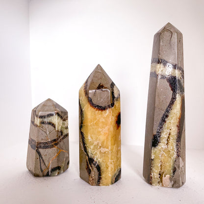 Dragon stone kintsugi crystal point tower