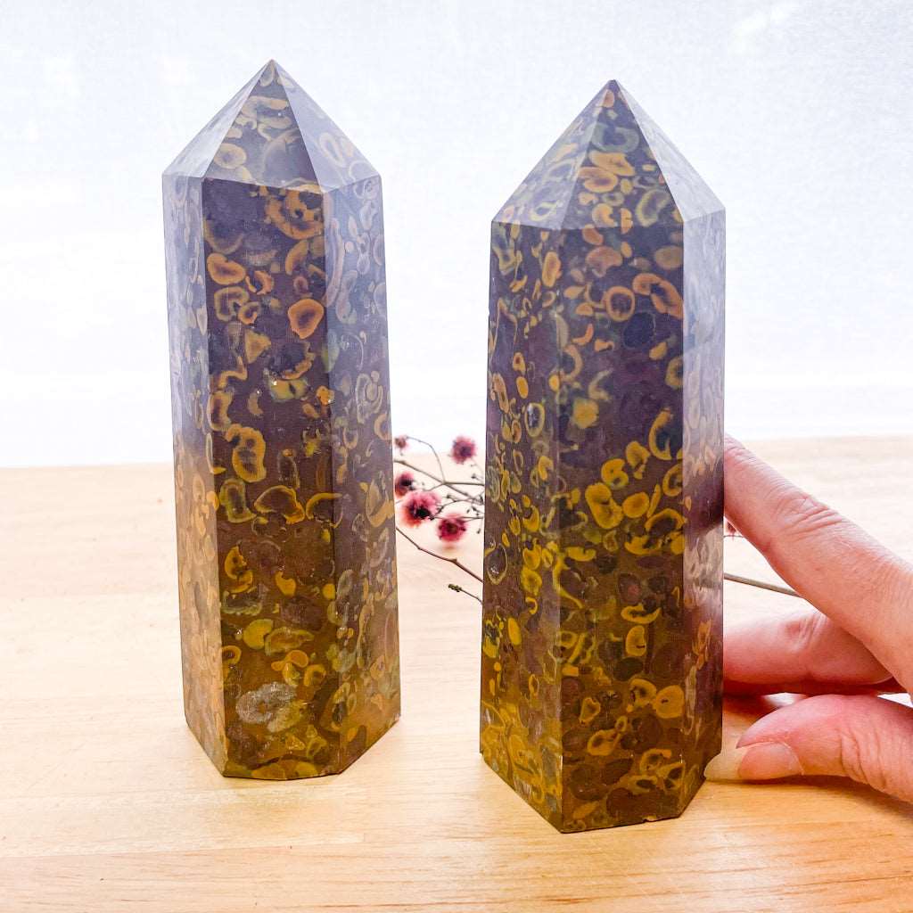 Ajooba jasper crystal tower pillar 700-750g 16cm XL
