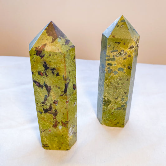 Copper in matrix crystal point tower