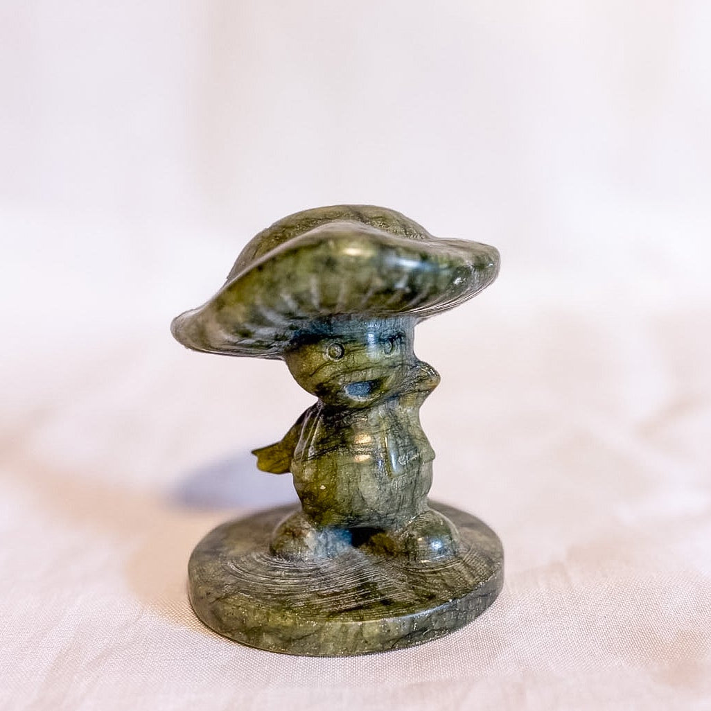 Serpentine Super Mario gamer mushroom crystal carving