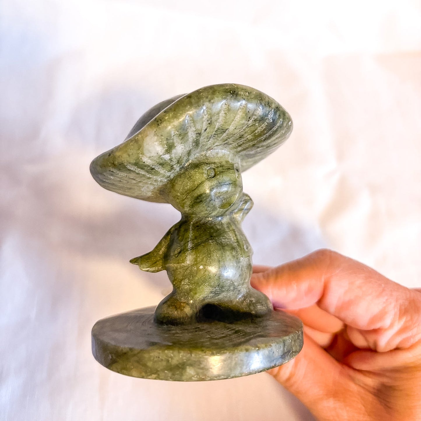 Serpentine Super Mario gamer mushroom crystal carving