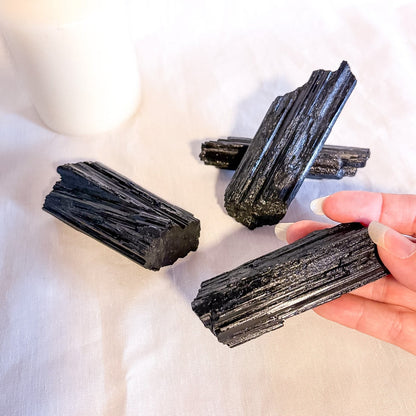 Black tourmaline crystal rod