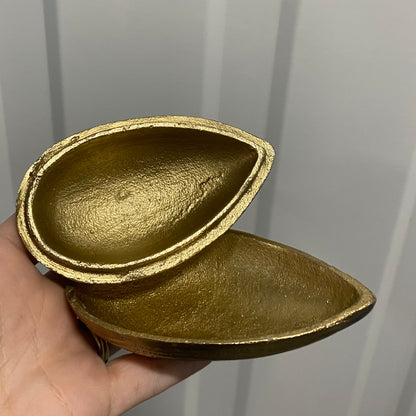Golden nut jar storage bowl