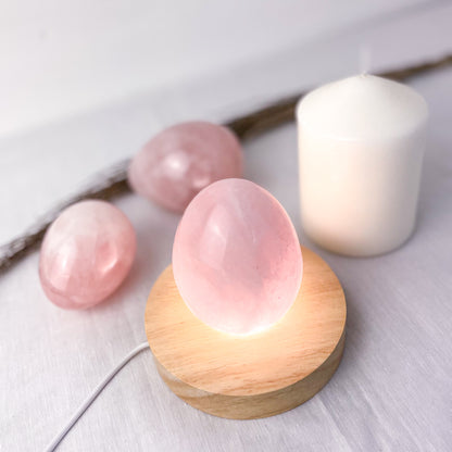 Rose Quartz crystal egg