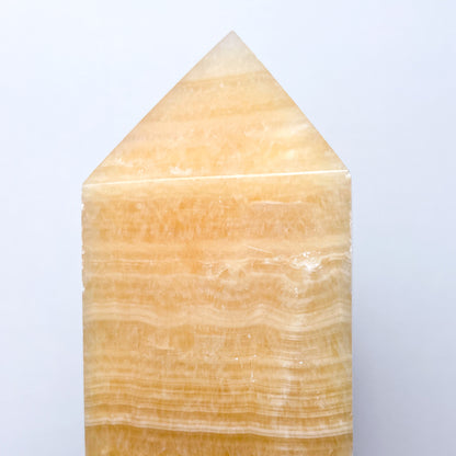 Orange calcite crystal pillar tower 900g XL