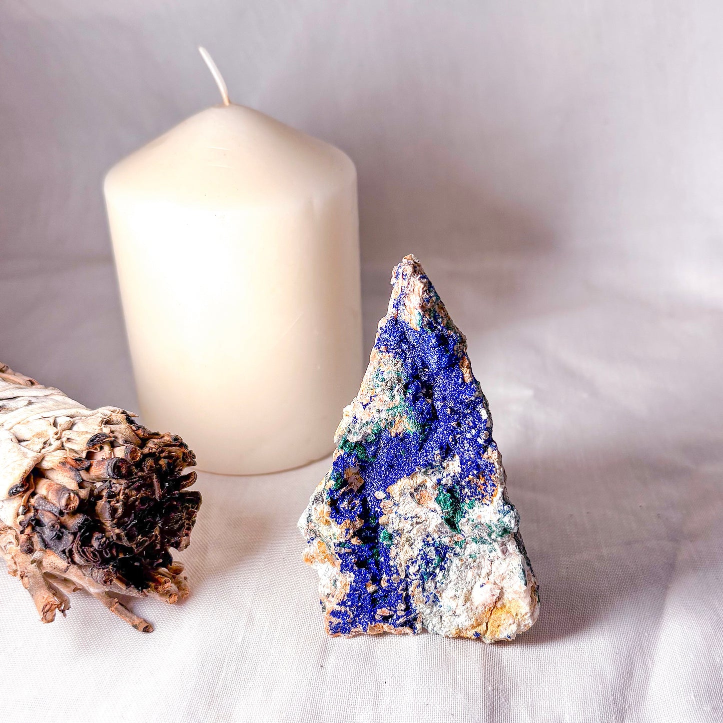 Azurite + malachite specimen crystal stone