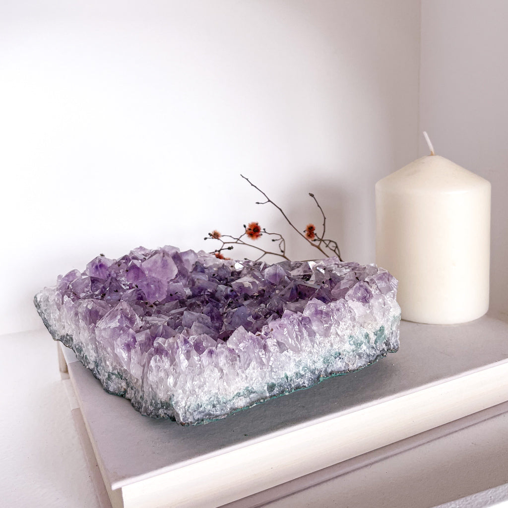 Amethyst crystal cluster XL display specimen 1.6kg