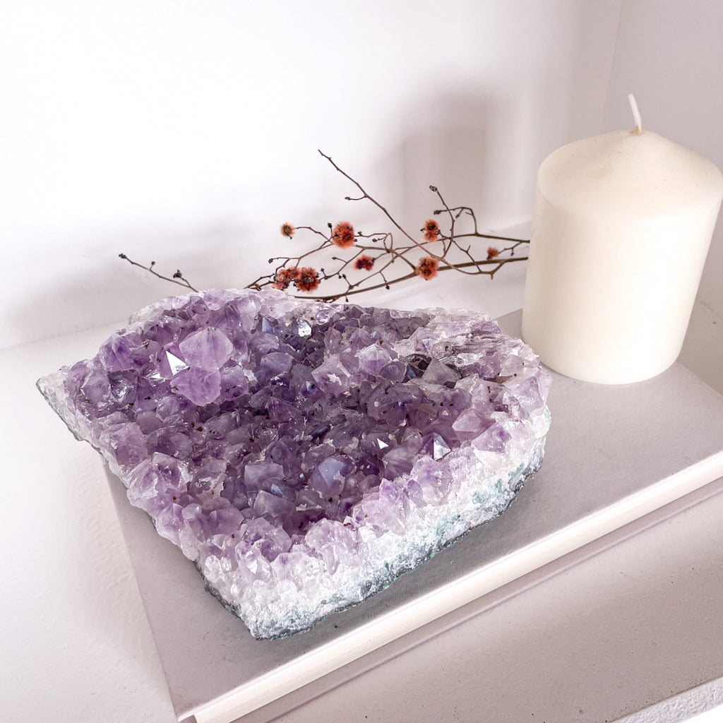 Amethyst crystal cluster XL display specimen 1.6kg