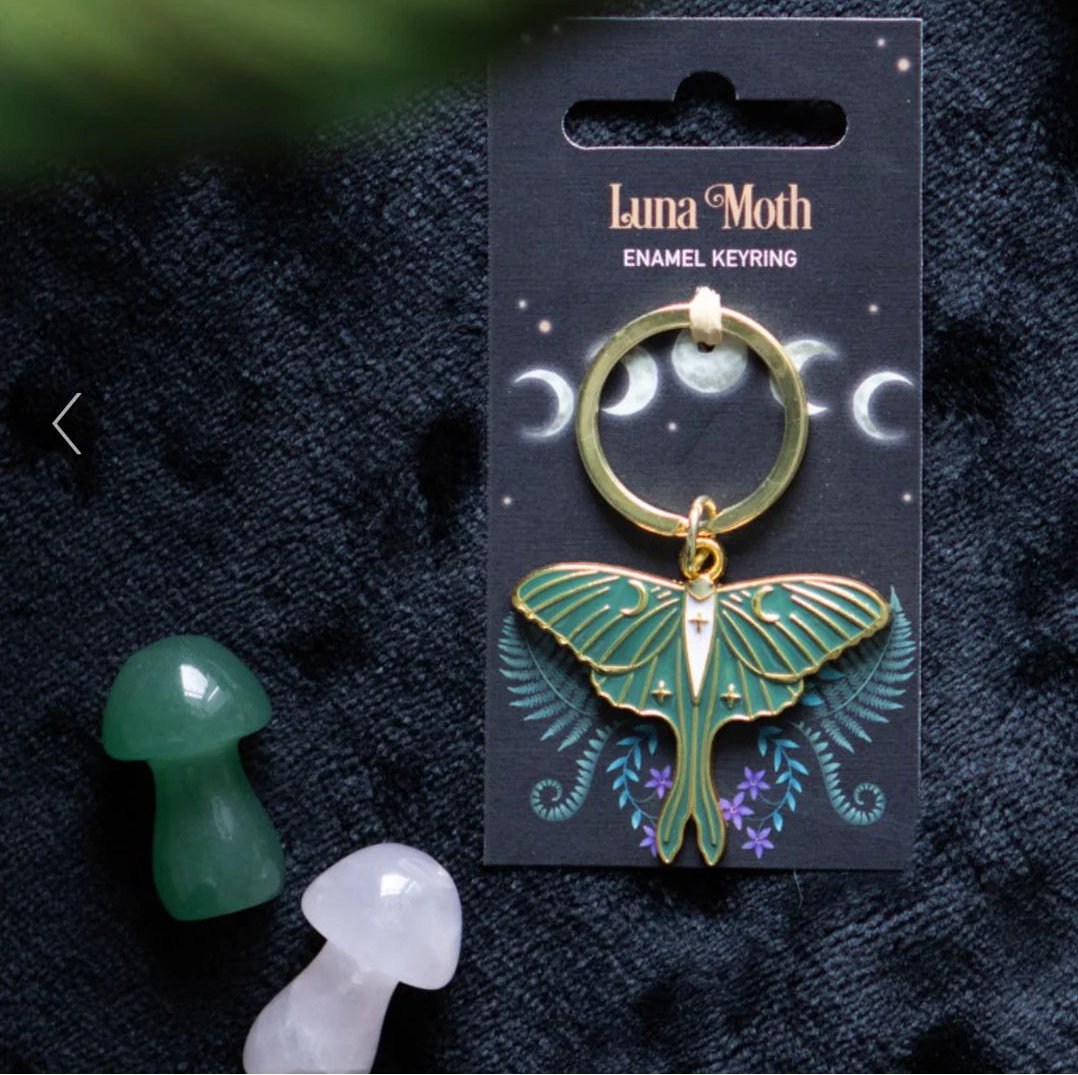 Luna Moth keyring