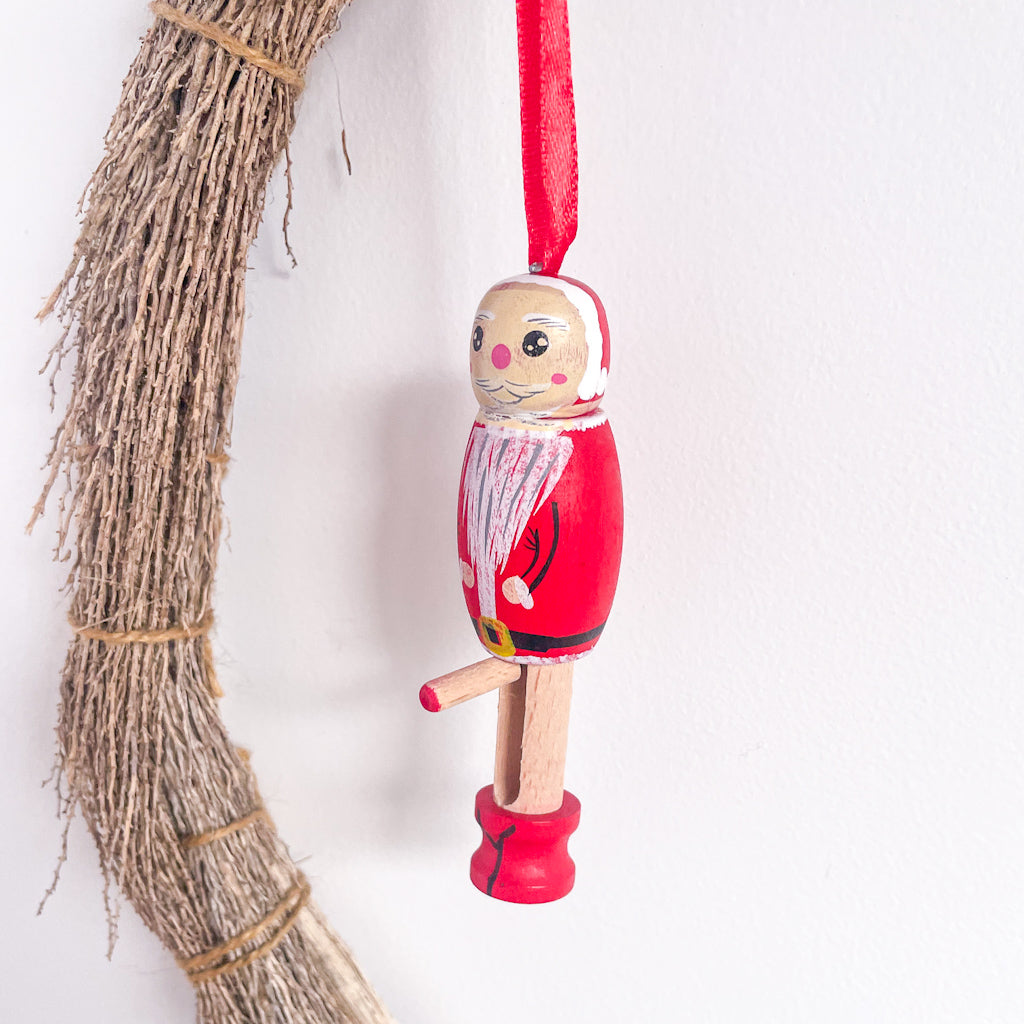 Naughty santa / father christmas flasher ornament