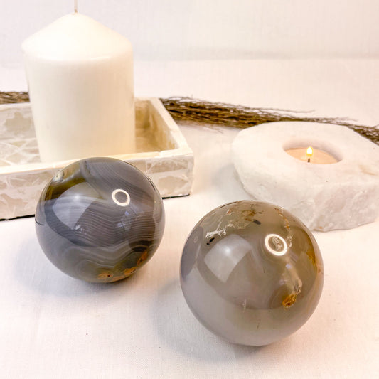 Natural Agate crystal sphere