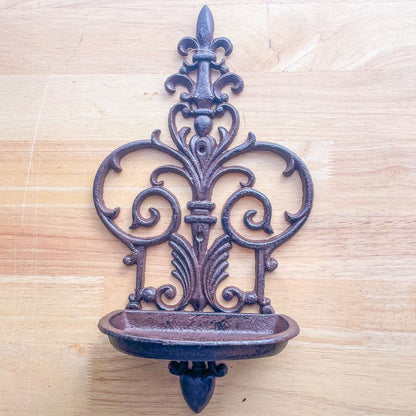 Cast iron vintage candle holder wall hanging