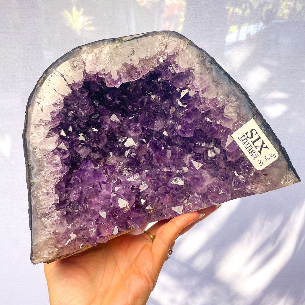 Amethyst crystal cluster geode cathedral cave