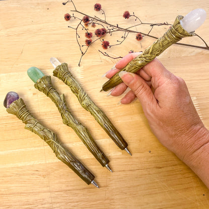 Magical crystal Witches wand pen