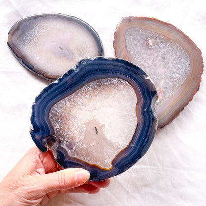 Agate crystal stone slab