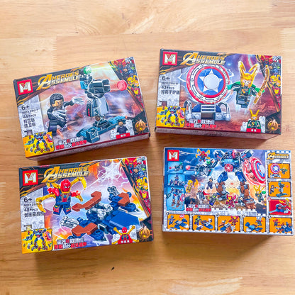 Marvel comics lego building blocks