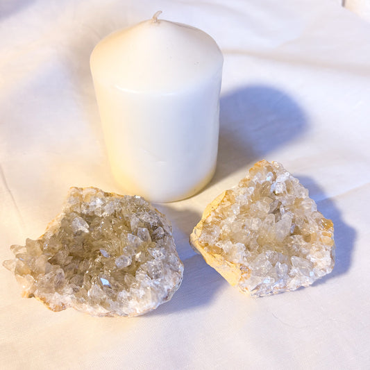 Dog tooth calcite crystal cluster