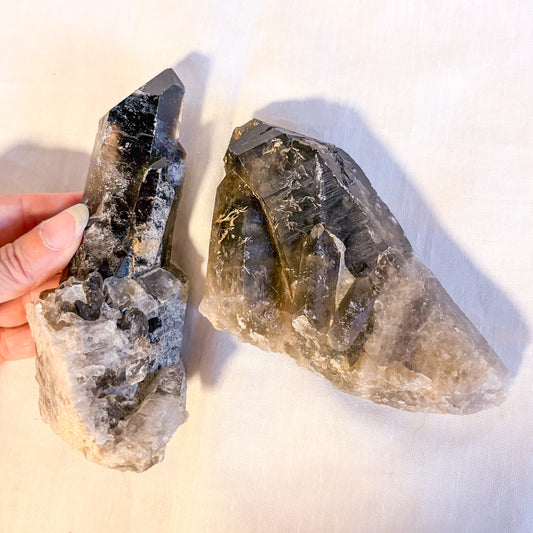 Smoky quartz crystal chunk 360g