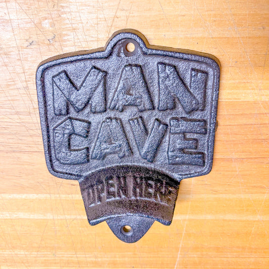 Man cave vintage cast iron bottle opener / wall hook