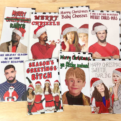Cheeky Pop culture christmas card / xmas greeting card