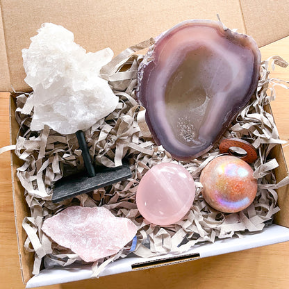 Calm + love home styling crystal gift box