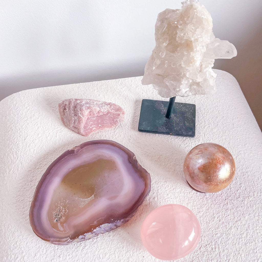 Calm + love home styling crystal gift box