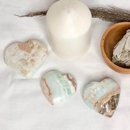 Caribbean calcite crystal heart