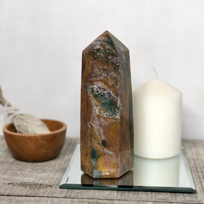 Ocean jasper crystal generator 17cm