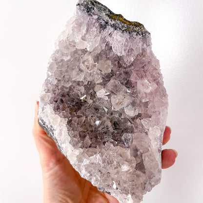 Lilac Amethyst crystal cluster cut base 1kg