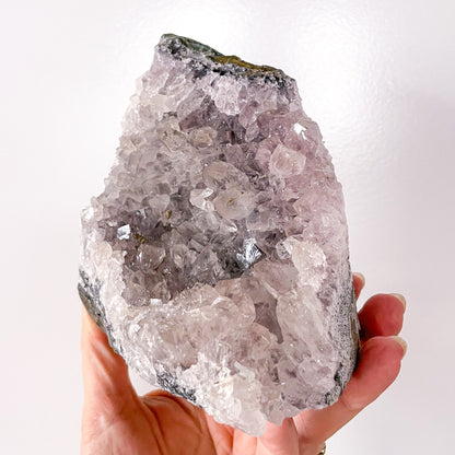 Lilac Amethyst crystal cluster cut base 1kg