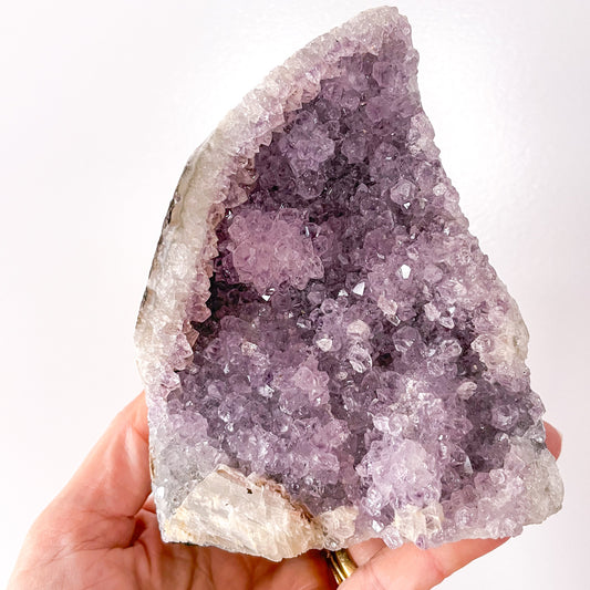 Lilac Amethyst crystal cluster cut base 750g