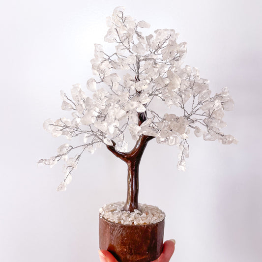 Clear quartz crystal feng shui tree XL