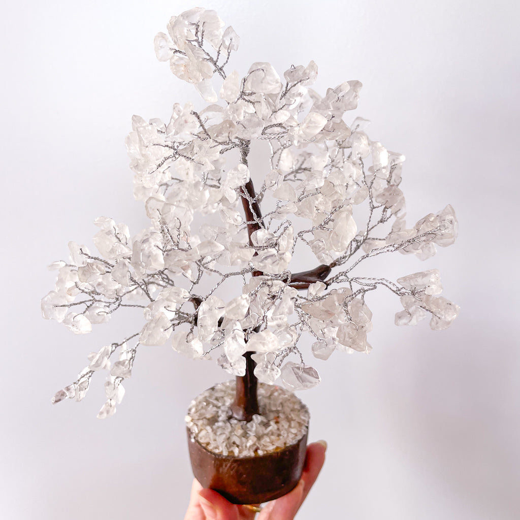 Clear quartz crystal feng shui tree XL