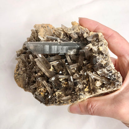 Smoky quartz crystal cluster XL 900g