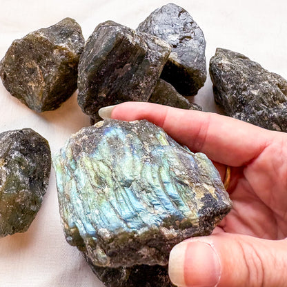 Labradorite crystal rough rock