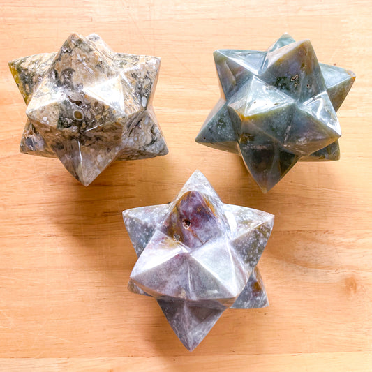 Ocean jasper crystal merkabah star stone