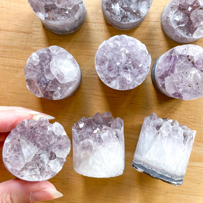 Lilac Amethyst crystal cluster cupcake