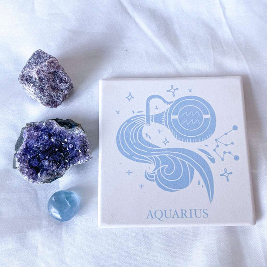 Aquarius Zodiac star sign crystal lover kit