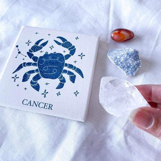Cancer Zodiac star sign crystal lover kit