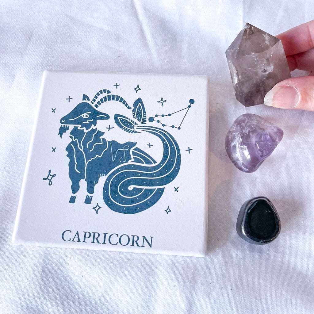 Capricorn Zodiac star sign crystal lover kit