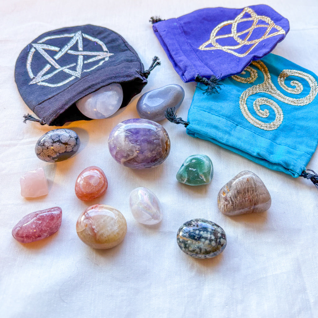 Ritual and crystals pouch