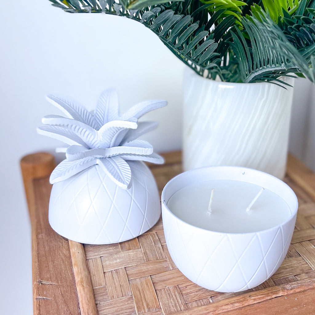 Pineapple or apple shaped candle jar