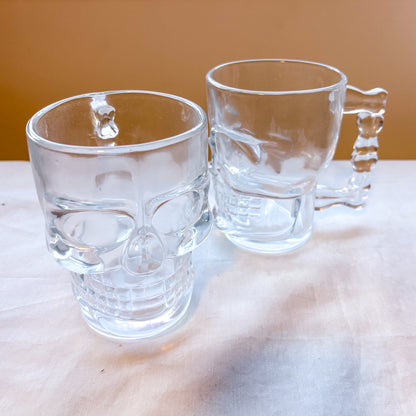 Skull beer stein / glass tumbler tankard mug