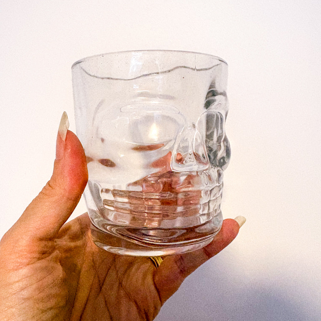 Skull whiskey glass tumbler