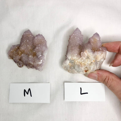 Spirit quartz Amethyst grade A cactus cluster crystal M-L